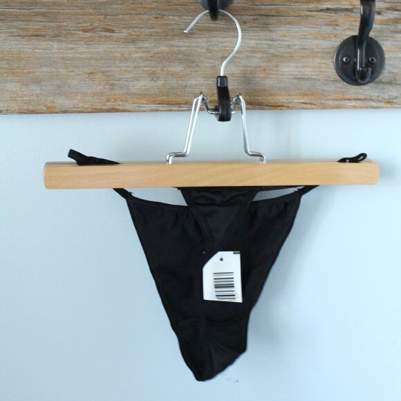 Jacob Size Medium Satiny Black G string New - Picture 2 of 2